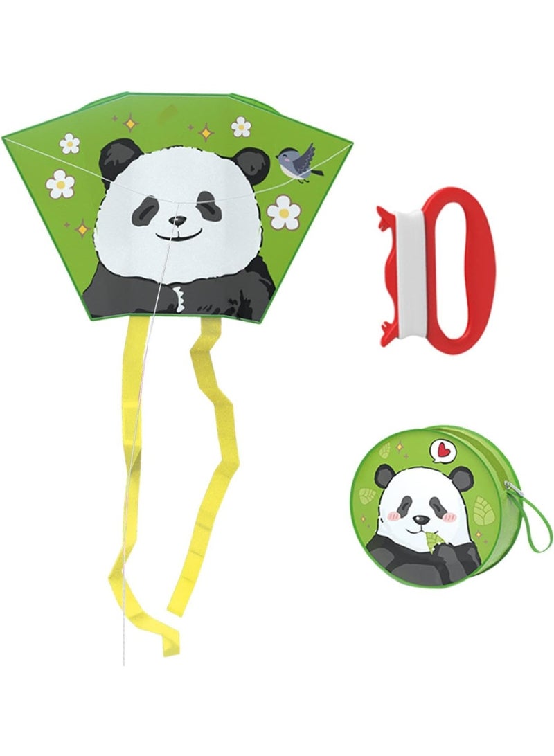 Tanyaz Easy to Fly Kites for Kids – Cartoon Panda Shape Pocket Flying Kites for Grass, Stable Structure Design, Mini Beach Kites for Beginners, Outdoor Games - Image 1